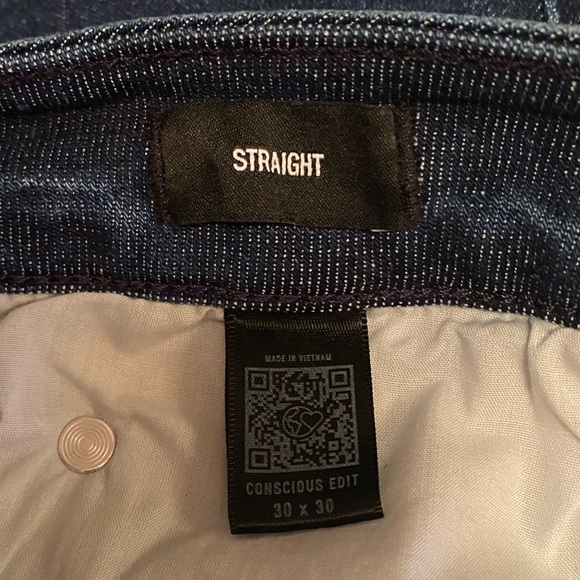 Express Men’s Straight Dark Wash Hyper Stretch Jeans sz 30x30 - Picture 6 of 8